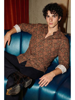 Simon Carter - Brown Casual Shirt for Men