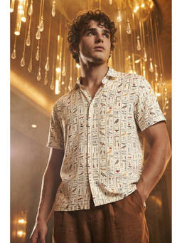 Simon Carter - Beige Half Sleeves Shirt