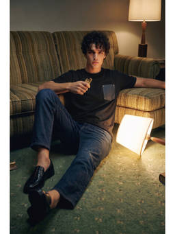 Simon Carter - Black Solid Cotton Boxy Fit T-Shirt