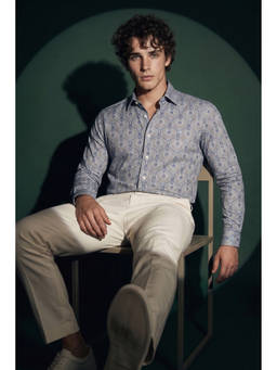 Simon Carter - Grey Printed Shirt