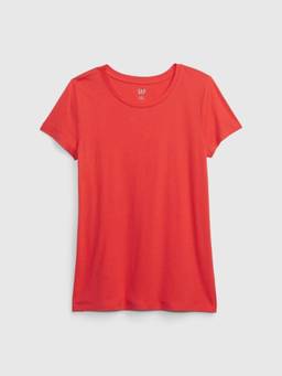 GAP - Red Relaxed Fit Round Neck T-Shirt
