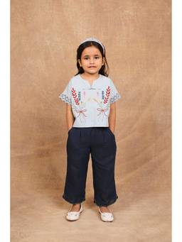 THE RIGHT CUT - Blue Ocean Kimono Sleeves Top and Pant