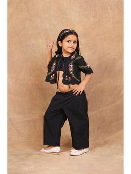 THE RIGHT CUT - Kids Black Rose Aztec Co-Ord Set