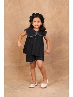 THE RIGHT CUT - Black Whimsical Organic Cotton Co-Ord Set