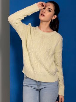 FabAlley - Cream Embellished Sweater