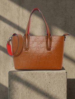 ESBEDA - Tan Pu Textured Handbag with Detachable Strap