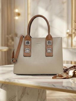 ESBEDA - Pink Pu Solid Handbag with Detachable Strap