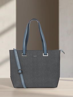 ESBEDA - Blue Pu Solid Handbag with Detachable Strap