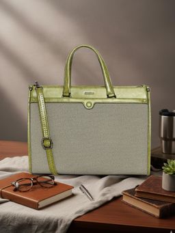 ESBEDA - Olive Pu Solid Handbag with Detachable Strap
