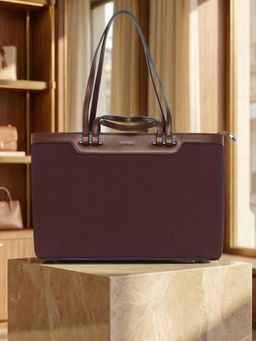 ESBEDA - Burgundy Pu Solid Handbag