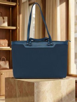 ESBEDA - Navy Blue Pu Solid Handbag