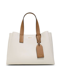 Aldo - Beige Synthetic Solid Handbag with Detachable Strap