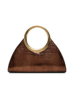 Aldo - Brown Synthetic Solid Handheld Bag with Detachable Strap