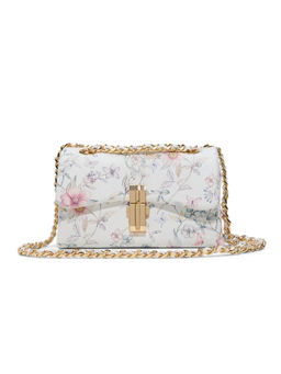 Aldo - White Synthetic Floral Slingbag