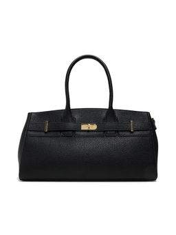 Call It Spring - Black Synthetic Solid Handbag with Detachable Strap