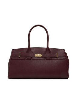 Call It Spring - Maroon Synthetic Solid Handbag with Detachable Strap