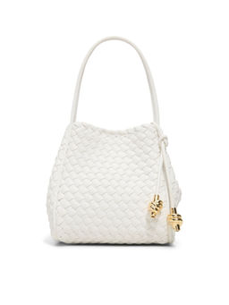 Aldo - White Synthetic Textured Handbag with Pouch and Detachable Strap