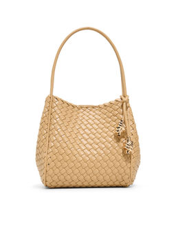 Aldo - Beige Synthetic Textured Handbag with Pouch and Detachable Strap
