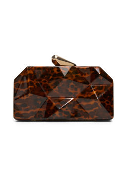 Aldo - Brown Synthetic Solid Clutch with Detachable Chain Strap