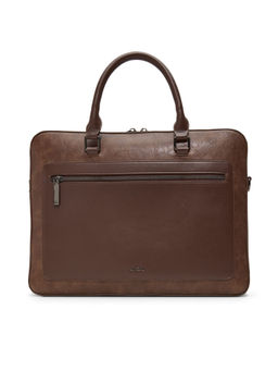 Aldo - Brown Synthetic Solid Laptop Bag with Detachable Strap