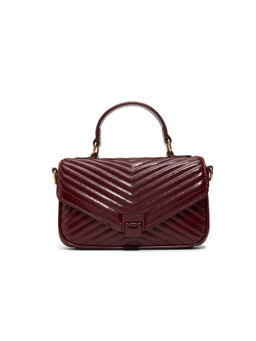 Call It Spring - Red Synthetic Textured Handbag with Detachable Strap