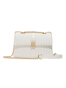 Aldo - White Synthetic Textured Slingbag