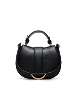 Call It Spring - Black Synthetic Solid Handbag with Detachable Strap