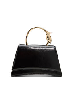 Aldo - Black Synthetic Solid Handbag with Detachable Strap