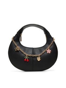 Call It Spring - Black Synthetic Solid Handbag with Detachable Strap