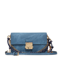 Aldo - Blue Synthetic Solid Handbag with Detachable Chain Strap and Strap