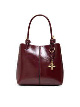 Aldo - Maroon Synthetic Solid Handbag with Detachable Strap