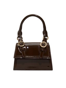 Call It Spring - Brown Synthetic Solid Handbag with Detachable Strap