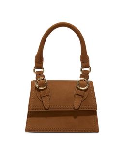 Call It Spring - Brown Textile Textured Handbag with Detachable Strap