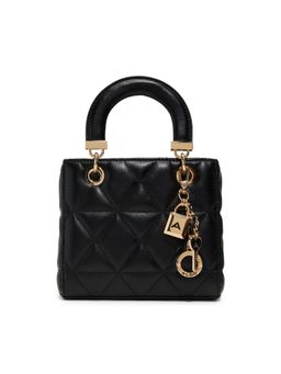 Aldo - Black Synthetic Textured Handbag with Detachable Strap