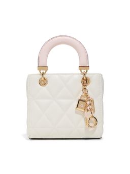 Aldo - Pink Synthetic Textured Handbag with Detachable Strap