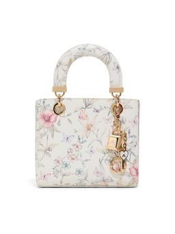 Aldo - White Synthetic Floral Handbag with Detachable Strap