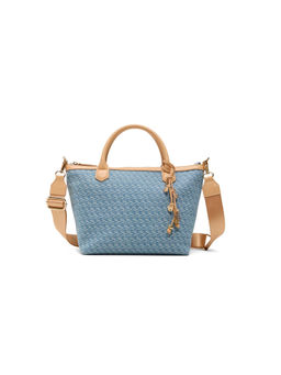 Call It Spring - Blue Textile Printed Handbag with Detachable Strap