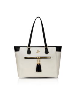 Lavie Signature - White Synthetic Leather Textured Handbag