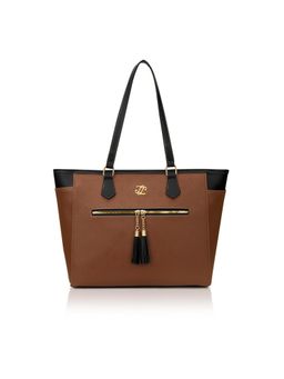 Lavie Signature - Tan Synthetic Leather Textured Handbag