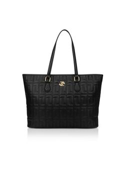 Lavie Signature - Black Synthetic Leather Textured Handbag