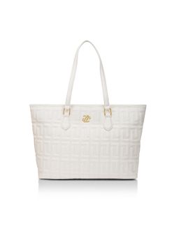 Lavie Signature - Off White Synthetic Leather Textured Handbag