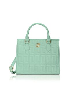Lavie Signature - Green Synthetic Leather Textured Handbag with Detachable Strap