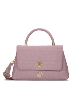 Lavie Signature - Pink Synthetic Leather Textured Slingbag with Detachable Strap