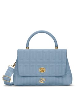 Lavie Signature - Blue Synthetic Leather Textured Slingbag with Detachable Strap