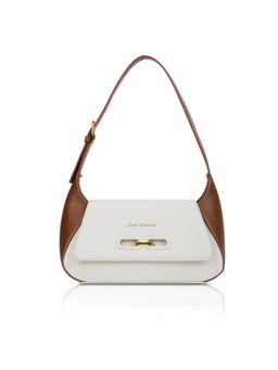 Lavie Signature - Tan Synthetic Leather Colorblock Handbag