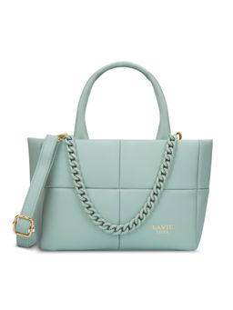 Lavie Luxe - Green Synthetic Leather Textured Handbag with Detachable Strap