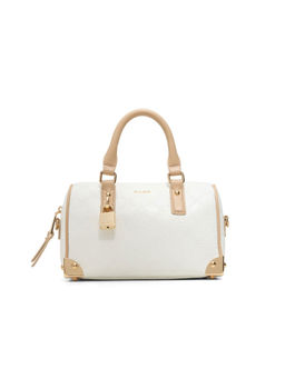 Aldo - White Synthetic Solid Handbag with Detachable Strap