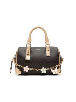 Aldo - Brown Synthetic Printed Handbag with Detachable Strap