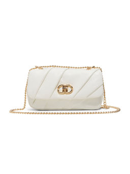 Aldo - White Synthetic Textured Slingbag