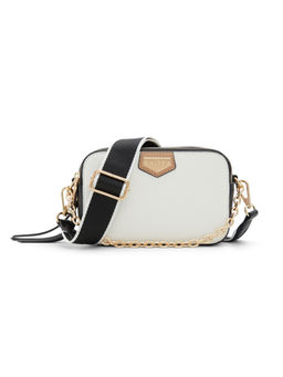 Aldo - White Synthetic Solid Slingbag with Detachable Strap